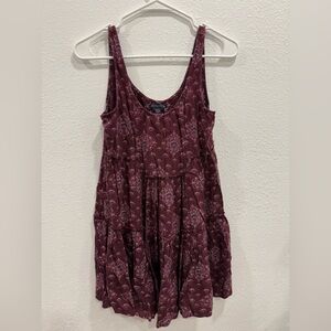 American Eagle Outfitters Maroon‎ Patterned Dress